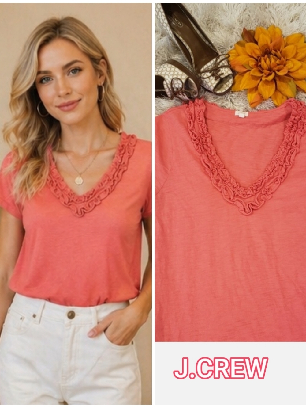 J.CREW VNeck Top 💜
